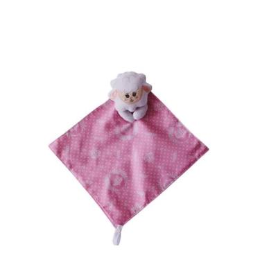 Imagem de Naninha de Bebê Ovelha 100% Algodão Antialérgico com Prendedor de Chup