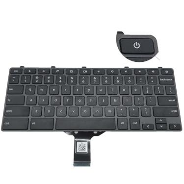 Imagem de Substituição de teclado para laptop Dell Chromebook 11 3100 3110 3120 5190 Series (OD2DT 00D2DT 03G0H0 PK132FG3A00 SG-92620-XUA) Layout dos EUA com chave de fenda (com chave de energia)