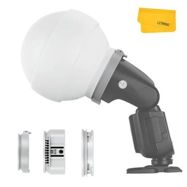 Imagem de Diffusion Dome Godox ML-CD15 com 3 adaptadores para luz de flash