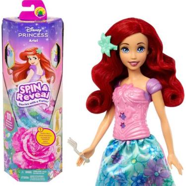 Imagem de Boneca Princesa Disney Ariel Spin & Reveal Mattel HTV88