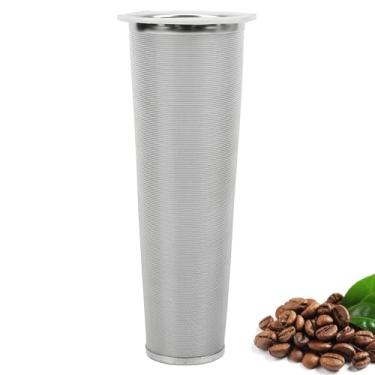 Imagem de Gsycle Filtro de café frio de aço inoxidável, infusor de chá de malha fina, infusor de chá, coador de café frio, filtro de água de café com borracha para bebida fria, café gelado (8 x 21 cm)