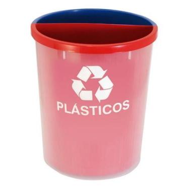 Imagem de Lixeira Mix 25 Litros Coleta Seletiva Com 2 Divisões Mix2 - JSN