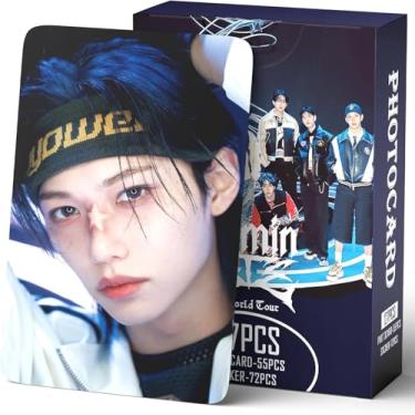 Imagem de Stray Kids Photocards 127 PCS Stray Kids Hollow Photo Cards Stray Kids Dominate World Tour Photocards lomo Card Gift Lomo Cards Merch for Stray Kids Boys and Girls (SK)