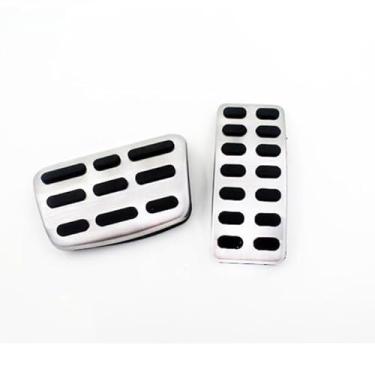 Imagem de Capa de pedal de carro compatível com kit de carroceria Reina antiderrapante aço inoxidável acelerador pedais de freio acessórios de carro (transmissão automática)