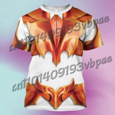 Imagem de Camiseta Masculina De Verão Anime Saint Seiya Cosplay Manga Curta Esta
