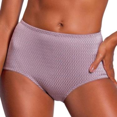 Imagem de Calcinha Duloren 129.520 Cintura Alta Laterais Largas, Berinjela, G