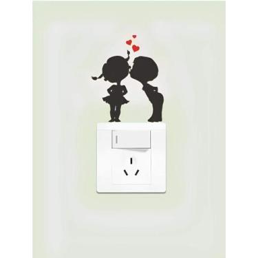 Imagem de Adesivo De Interruptor Casal Apaixonado Mod02 - Lojinha Da Luc Adesivo