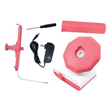Imagem de Colaxi Enrolador de fios elétrico, enrolador de novelos de fios, menor ruído, presente resistente, leve e fácil de usar, ferramenta automática para crochê, Rosa