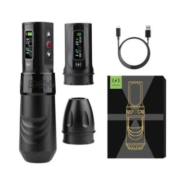 Imagem de Máquina De Tatuagem Sem Fio Motor Brushless 2 LED Display Bateria Maqu