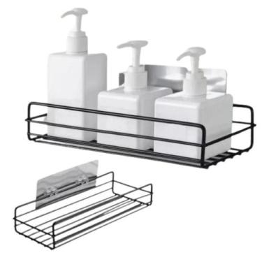 Imagem de Suporte Retangular Aço Inox Organização De Banheiro Cozinha - Genérica