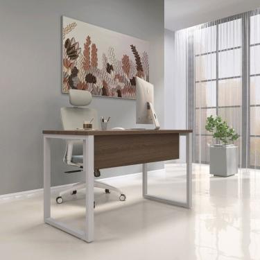 Imagem de Escrivaninha para Escritório 73,5cm X 150cm Walnut/Cinza
