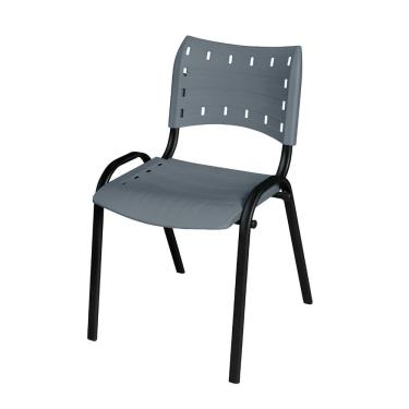 Imagem de Cadeira Comercial Igreja ISO Tubo Oblongo Aço Industrial Empilhavel