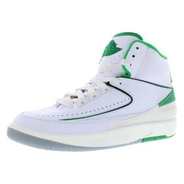 Imagem de Tênis de basquete Jordan Big Kid's 2 Retro (GS), Branco/verde da sorte, 5 Big Kid