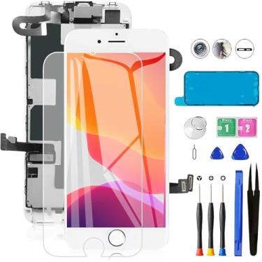 Imagem de Mobkitfp Para iPhone 8 Substituição de Tela 4,7 polegadas Montagem Completa LCD Display Digitalizador com Câmera Frontal+Alto-falante de Ouvido + Sensores + Vedação Impermeável + Ferramentas de Reparo
