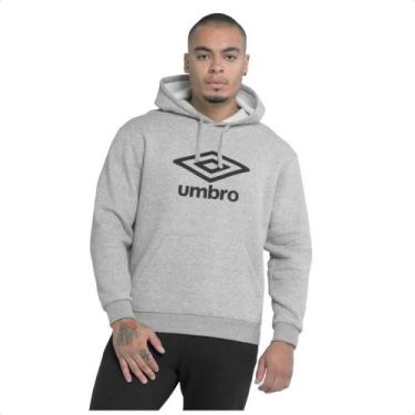 Imagem de Blusão Umbro Comfy Unissex, P, Cinza, Preto