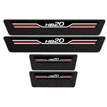 Imagem de Soleira Protetora Porta Sport Vermelho HB20 2023 2024 2025 - Jhow Ades