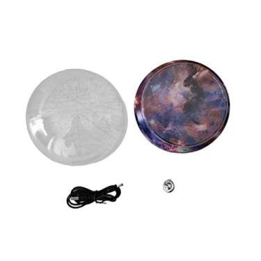 Imagem de Generic Giroscópio de movimento, brinquedo giratório, decoração, peça central com luz colorida, capa transparente para sala de estar, prateleira de escritório