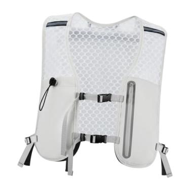 Imagem de oshhni Colete de hidratação para corrida, mochila para corredor, colete de hidratação leve e portátil, mochila para corrida, ciclismo, Cinza