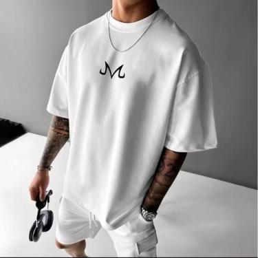 Imagem de Camiseta Oversized Fitness Streetwar Masculina Dragon Ball Vegeta Maji