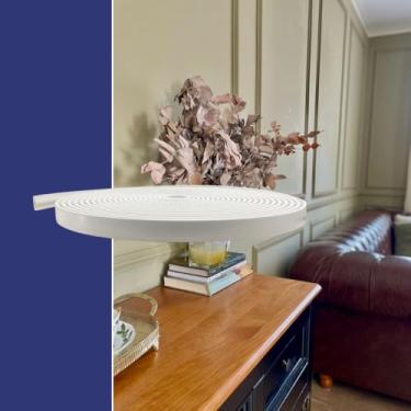 Imagem de Boiserie Moldura Rodameio de Eva Autocolante Sirius 4cmx1,5cm Branco - 10 metros