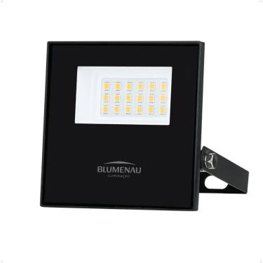 Imagem de Refletor Blumenau De Led Slim 20W Preto Bivolt - 3000K - Ama