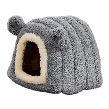 Imagem de IEUDNS Cama para Hamster, Casa Quente E Antiderrapante, para Porquinhos-da-índia, Rato, Ouriço, Chinchila, Acessórios para Gaiola de Hamster, Cinza