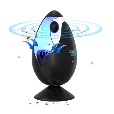Imagem de ZingZap Armadilha de mosquito com sensor inteligente, destruidor de insetos, isca e luz irresistíveis, matador de insetos voadores turbo silencioso, mosquitos internos e externos, mosquitos, moscas de