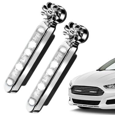 Imagem de Rrlihjgu Iluminação de Grade | 2 Unidades de Luzes Veiculares com Energia Eólica | Lâmpada Impermeável para Scooters Motocicletas Bicicletas Uso Exterior Viagem Campismo Estrada