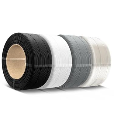 Imagem de SUNLU Filamento PLA refil de 1,75 mm, refil de filamento de impressora 3D PLA adequado para filamento de laboratório de bambu e carretéis SUNLU reutilizáveis, 0,5 kg por carretel, pacote com 4, 4