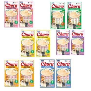 Imagem de Petisco para Gatos Pate Churu Pure 4x14g - 2 Pacotes - Inaba, Churu At