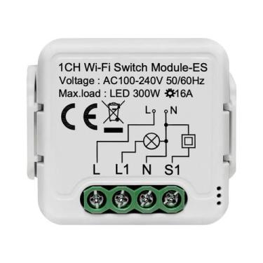 Imagem de Módulo De Interruptor Wifi Inteligente 16A Medidor De Energia Controle