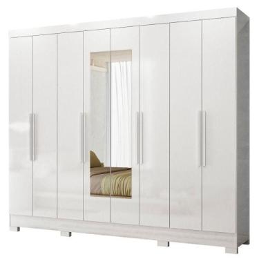 Imagem de Guarda Roupa Casal Espelho 6P 236 cm Diplomata Freijo Off White Moval,