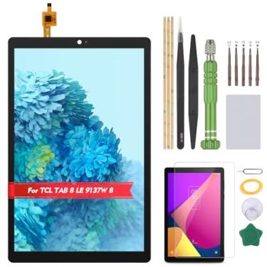 Imagem de Digitalizador de tela sensível ao toque YHX-US para TCL Tab 8 LE 9137W painel de vidro frontal de substituição preto com kit de ferramentas (sem visor LCD)
