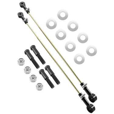 Imagem de 48100225 Kit de ligação de válvula de controle de altura de 33 a 48 cm a 49 1/2 polegadas, encaixe ajustável para Haldex Neway Meritor Navistar, substituição da haste de nivelamento da válvula de