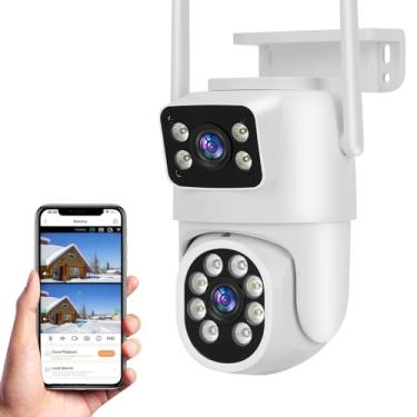 Imagem de Câmera de Segurança, Wifi 1080p 360° Full Hd Ip Prova D'áGua Infravermelho Ao Ar Livre Hd VisãO Noturna Pode DiáLogo HC0T256