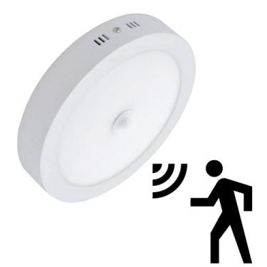 Imagem de Plafon Sobrepor Slim Sensor De Presença Led Redondo Bivolt 18w - Embra