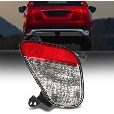 Imagem de CHELANGHU Lâmpada refletora de para-choque traseiro adequada para Mitsubishi Eclipse Cross 2017 2018 2019 2020, refletores de para-choque traseiro de substituição de lente vermelha para 8336A182 (lado