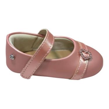 Imagem de Sapato de Bebê Pampili Nina Coração Perolada Rosa (Rosa Perolada, BR, Bebê, Numérico, P, 15)