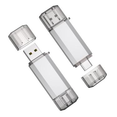 Imagem de Unidade flash USB RAOYI 64GB USB 3.0 Type-C Dual OTG Silver x2