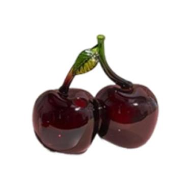 Imagem de Bothyi Vaso de flores, suporte decorativo para frutas, difusor de vidro vazio, vaso hidropônico para plantas de interior, mesa de casa, quarto, Cereja 11.5x7x13cm