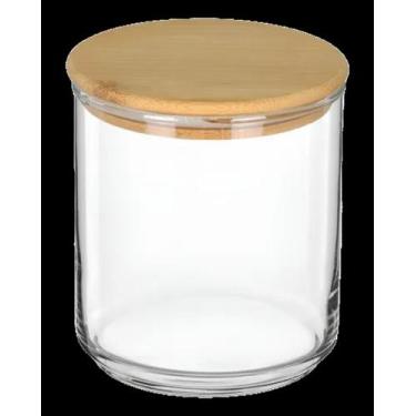 Imagem de Pote Porte Mantimentos em Acrilico Com Tampa de Bambu 500ml - Futuro C