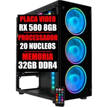 Imagem de PC GAMER RX 580 8GB DDR5, XEON 20 NUCLEOS, SSD 480GB, 32GB DDR4 (32GB DDR4)