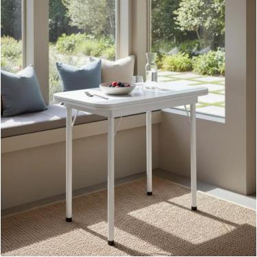 Imagem de Mesa Dobrável Sala de Jantar Cozinha Tampo Retangular Em MDP 4 Pés em 