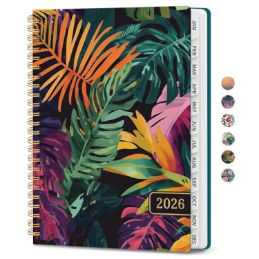 Imagem de Agenda 2026, agenda semanal e mensal estética para mulheres, janeiro de 2026 a dezembro de 2026, livro de calendário de capa dura com abas mensais, bolso interno, perfeito para escritório, casa