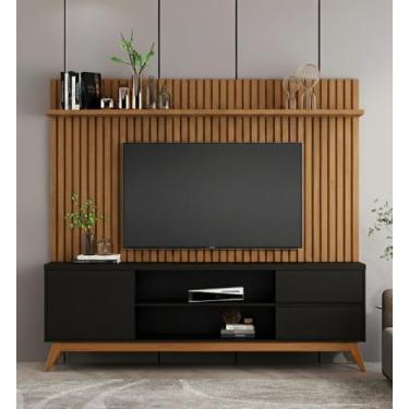 Imagem de Conjunto Rack e Painel Ripado para Sala Berlim1.8 Home Luxo - Mega Fac