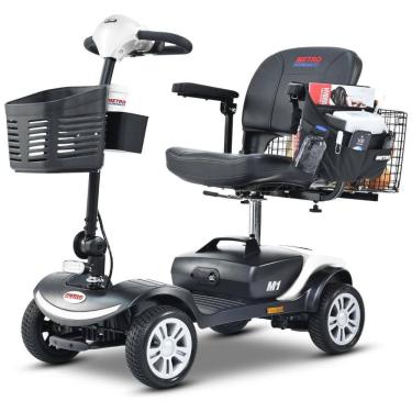 Imagem de Cadeira de Rodas Elétrica 4 Rodas Dobrável, Assentos de Couro Espessos, Bateria de Longa Duração, Ideal para Adultos/Idosos,Metro Mobility.