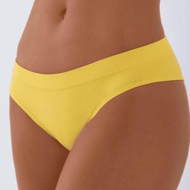 Imagem de Calcinha Loba Biquini Clássica Sem Costura 40400-001, Amarelo, M