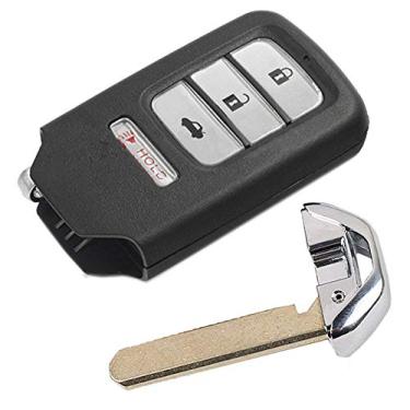 Imagem de 4 botões Smart Key Fob Case Shell Fit for Honda Accord Civic CR-V CR-Z HR-V Pilot Entrada sem chave Controle remoto Tampa de chave de carro (1)
