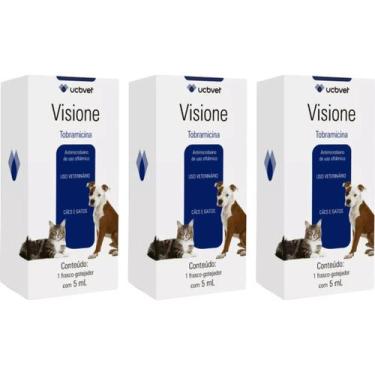 Imagem de Colirio Visione 5ml - Ucbvet - 3 Unidades