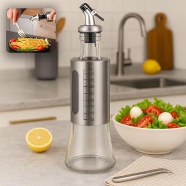 Imagem de Galheteiro Gourmet de Vidro 300 ml com Bico Dosador – Porta Azeite e Vinagre – Azeiteiro de Mesa Elegante e Prático – Dosagem Precisa para Cozinha e Saladas